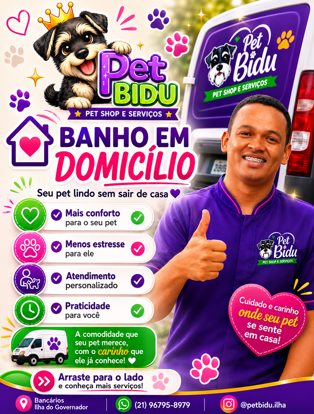 Pet Bidu · Banho em domicílio