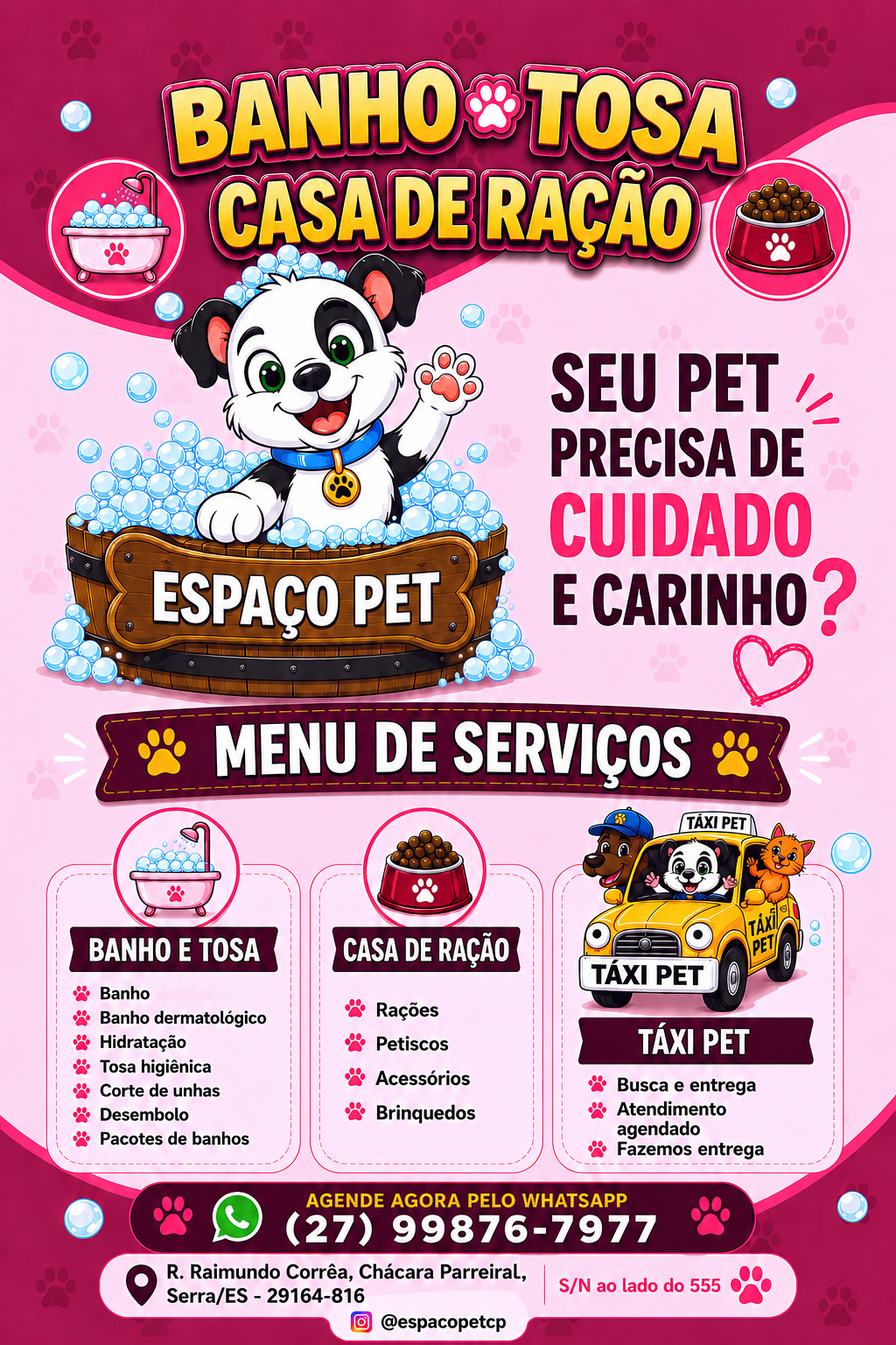 Espaço Pet · Divulgação de serviços